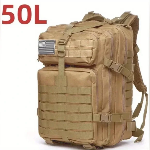 Tactical Tan 50L Backpack - Khaki
